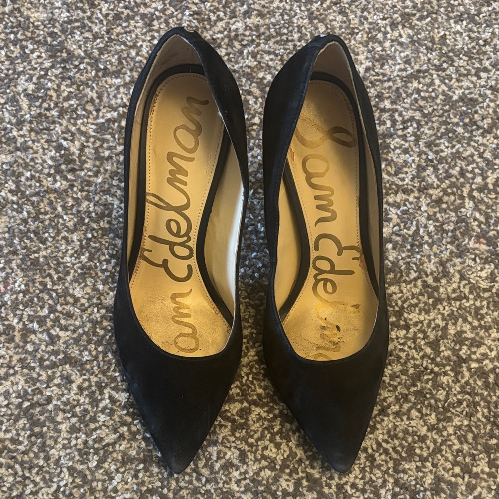 Sam Edelman Black Suede Heels